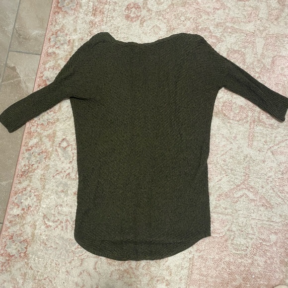 V neck dark green Express sweater | XS | Fall Sweaters - Picture 2 of 3